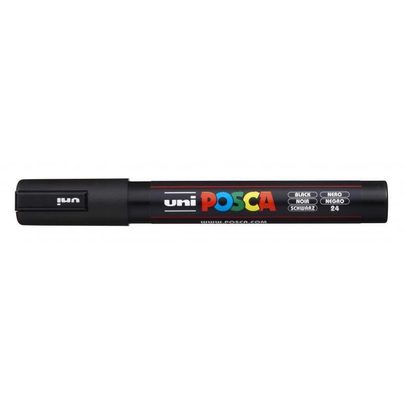 Pack De 6 Unidades Posca Pc-5m Marcador De Pintura - Punta De Bala 1.8-2.5mm - Tinta Base Al Agua - Resistente A La Luz