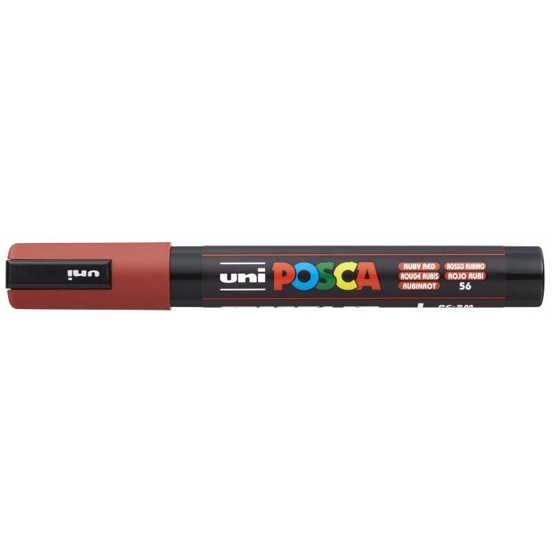 Pack De 6 Unidades Posca Pc-5m Marcador De Pintura - Punta De Bala 1.8-2.5mm - Tinta Base Al Agua - Resistente A La Luz