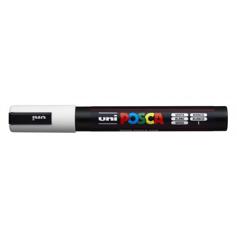 Pack De 6 Unidades Posca Pc-5m Marcador De Pintura - Punta De Bala 1.8-2.5mm - Tinta Base Al Agua - Resistente A La Luz