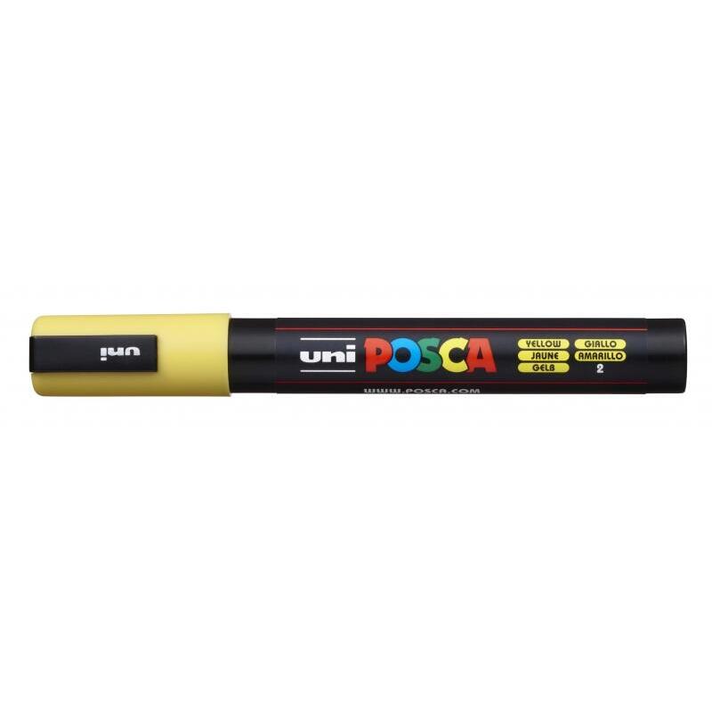 Pack De 6 Unidades Posca Pc-5m Marcador De Pintura - Punta De Poliester 1.8-2.5mm - Tinta Base Al Agua - Resistente A