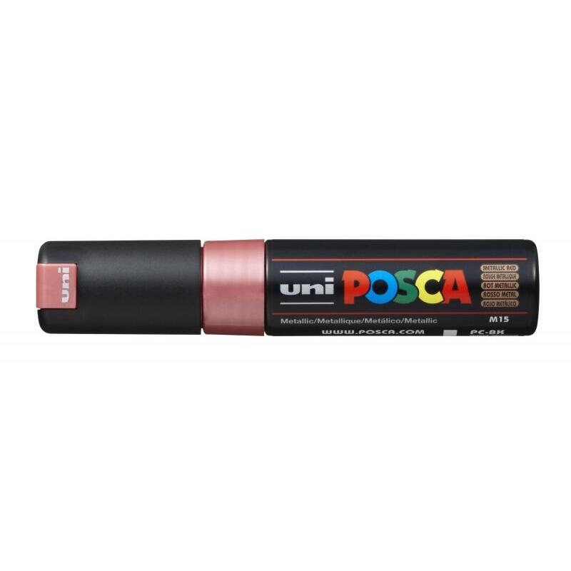 Pack De 6 Unidades Posca Pc-8k Marcador De Pintura - Punta Biselada Acrilica 8mm - Tinta Base Al Agua - No Permanente -