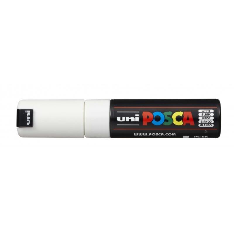 Pack De 6 Unidades Posca Pc-8k Marcador De Pintura - Punta Biselada Acrilica 8mm - Tinta Base Al Agua - No Permanente -