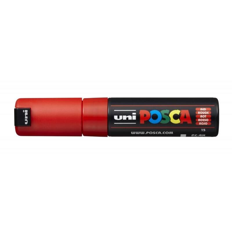 Pack De 6 Unidades Posca Pc-8k Marcador De Pintura - Punta Biselada Acrilica 8mm - Tinta Base Al Agua - Resistente A La