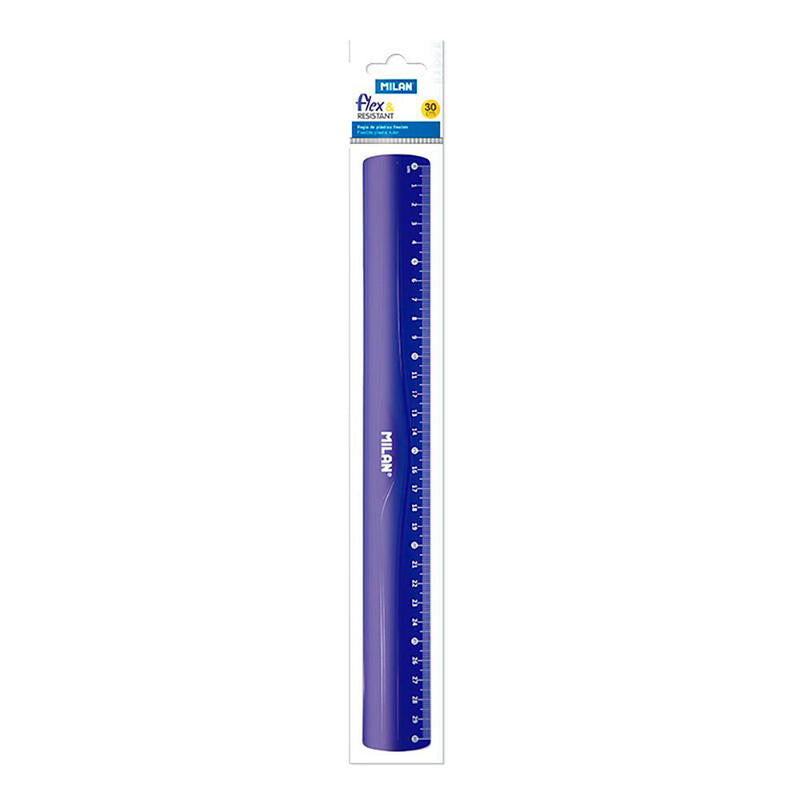 Pack De 6 Unidades - Regla Flex & Resistan Azul 30cm Milan