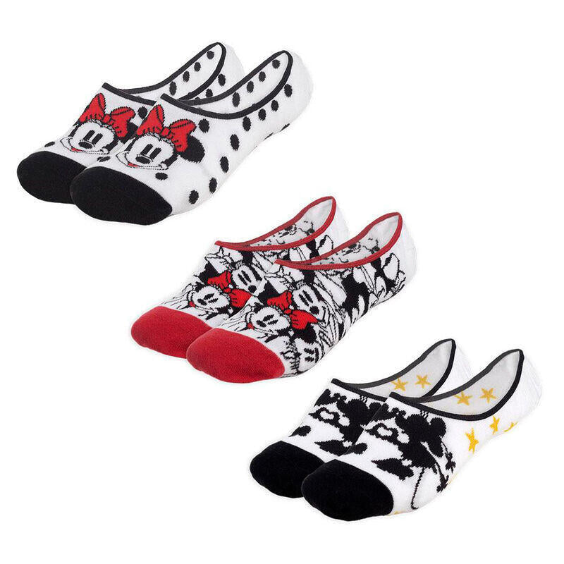 Pack De 6 Unidades - Set 3 Calcetines Minnie Disney Adulto