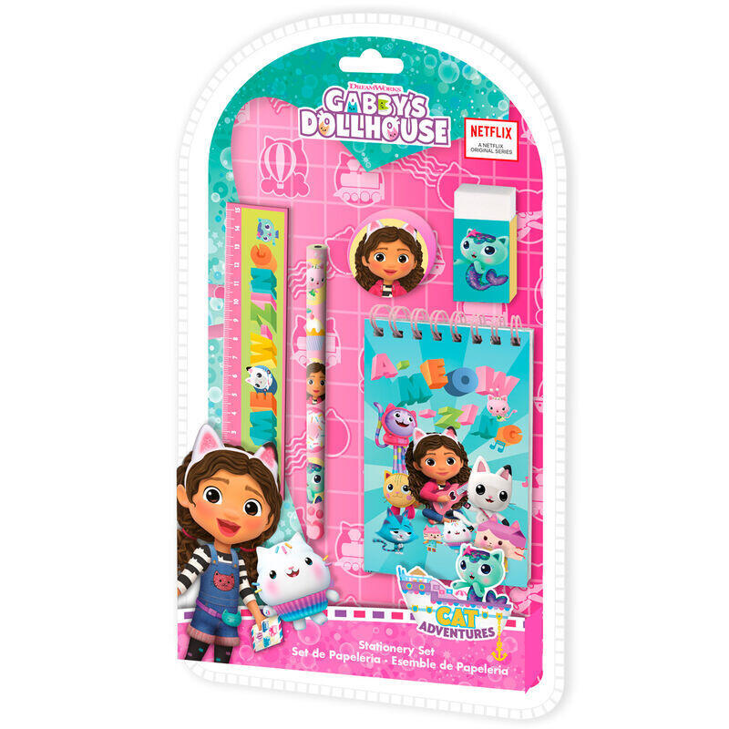 Pack De 6 Unidades - Set Papeleria La Casa De Muñecas De Gabby 5pzs