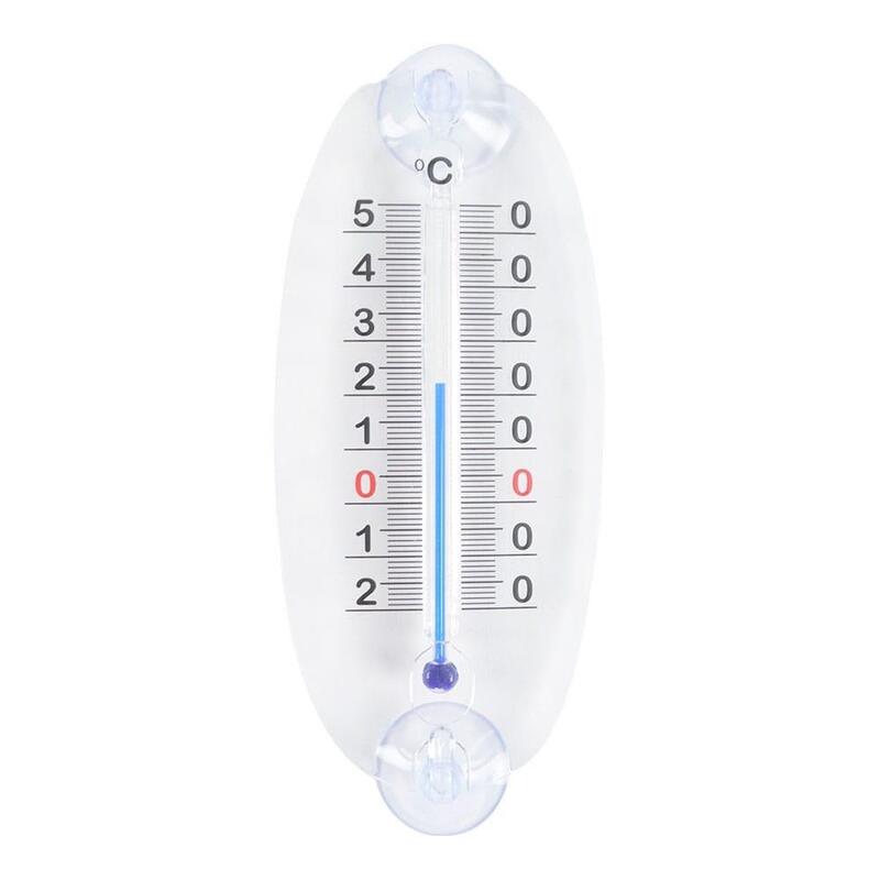 Pack De 6 Unidades - Termómetro De Ventana, Transparente Con Ventosa, 15 Cm