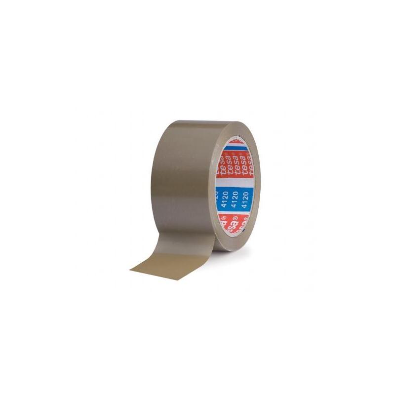 Pack De 6 Unidades Tesa 4120 Precinto De Embalar Standard 50mm X 66 Metros - Fabricado En Pvc - Adhesivo De Caucho