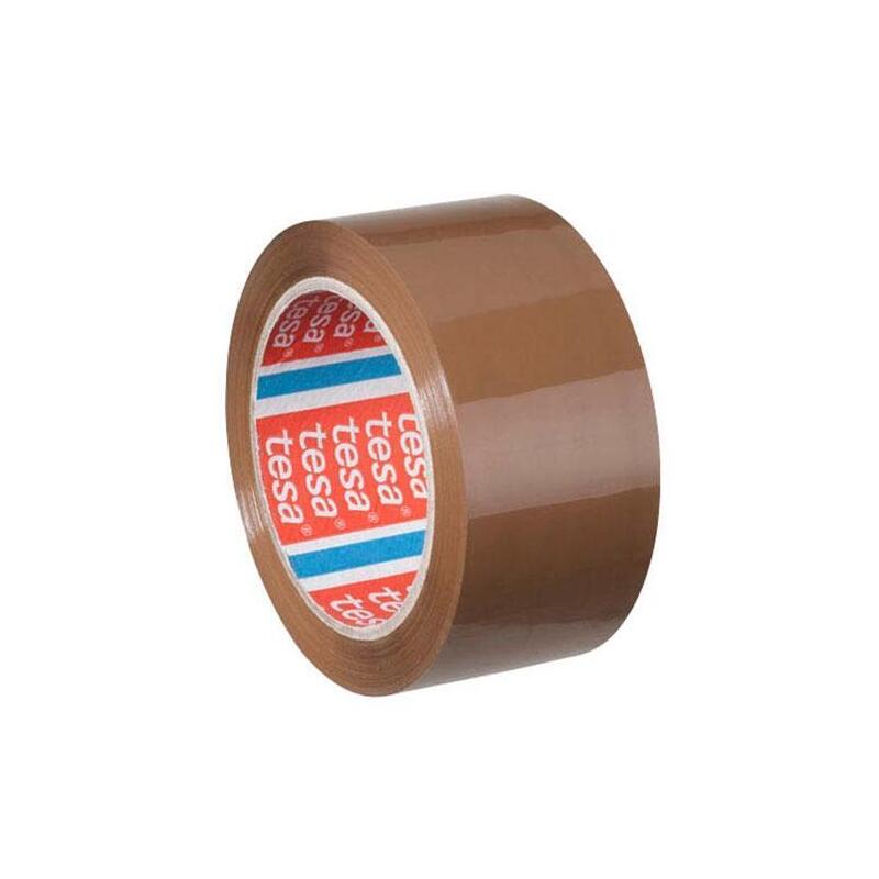 Pack De 6 Unidades Tesa Cinta De Embalaje Tesapack 66mx50mm Adhesivo Acrílico (Bajo Ruido) Habana