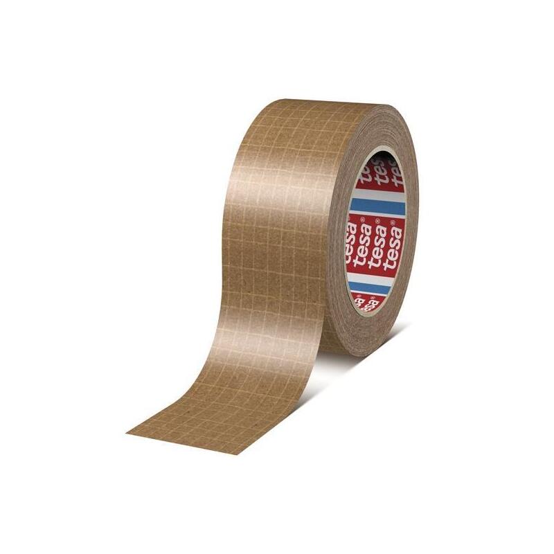 Pack De 6 Unidades Tesa Cinta De Embalaje Tesapack Estándar Rollo 25mx50mm Papel Reforzado Con Filamentos Marrón