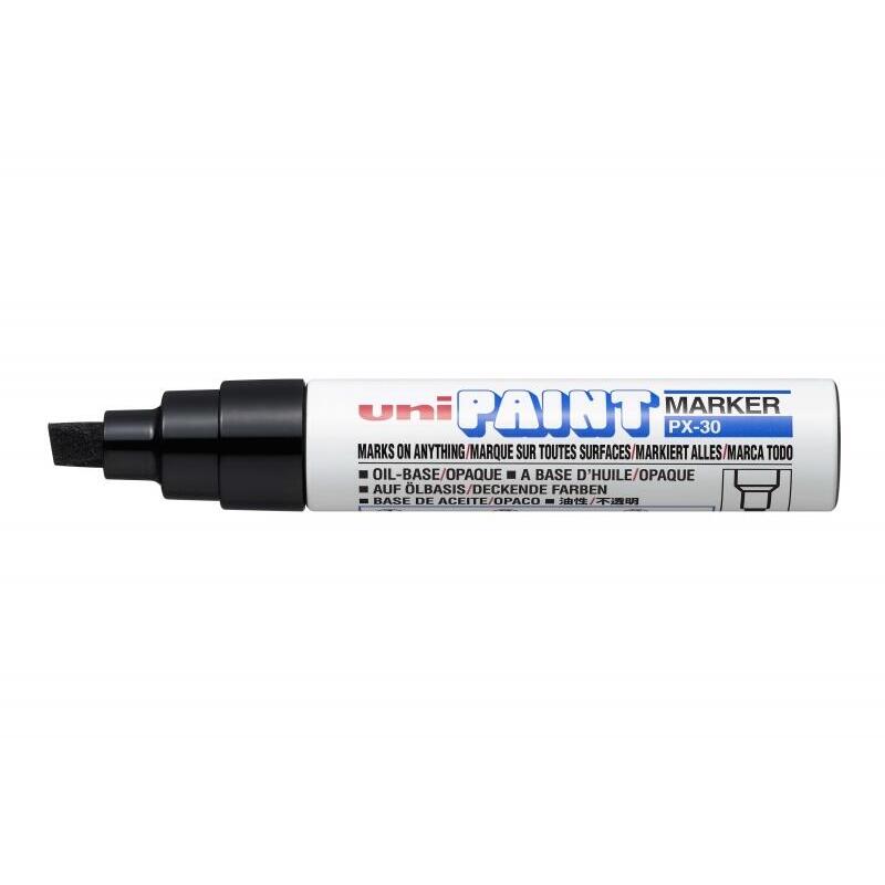 Pack De 6 Unidades Uni-Ball Px-30 Marcador De Pintura - Punta Biselada Acrilica 4-8.5mm - Permanente En Todas Las