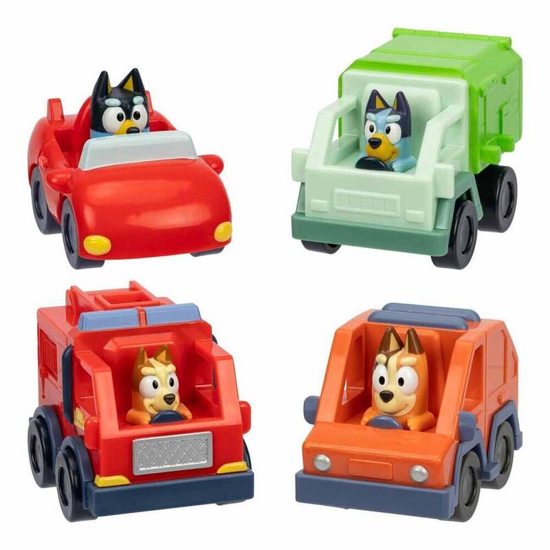 Pack De 6 Unidades - Vehiculos Mini Carreras Bluey Surtido
