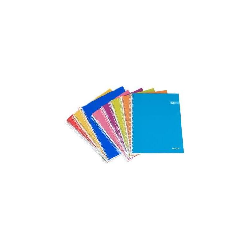 Pack De 8 Unidades Ancor Classic Stripes Cuaderno Espiral Tamaño Folio Raya Horizontal - 80 Hojas 90gr - Tapa De Carton