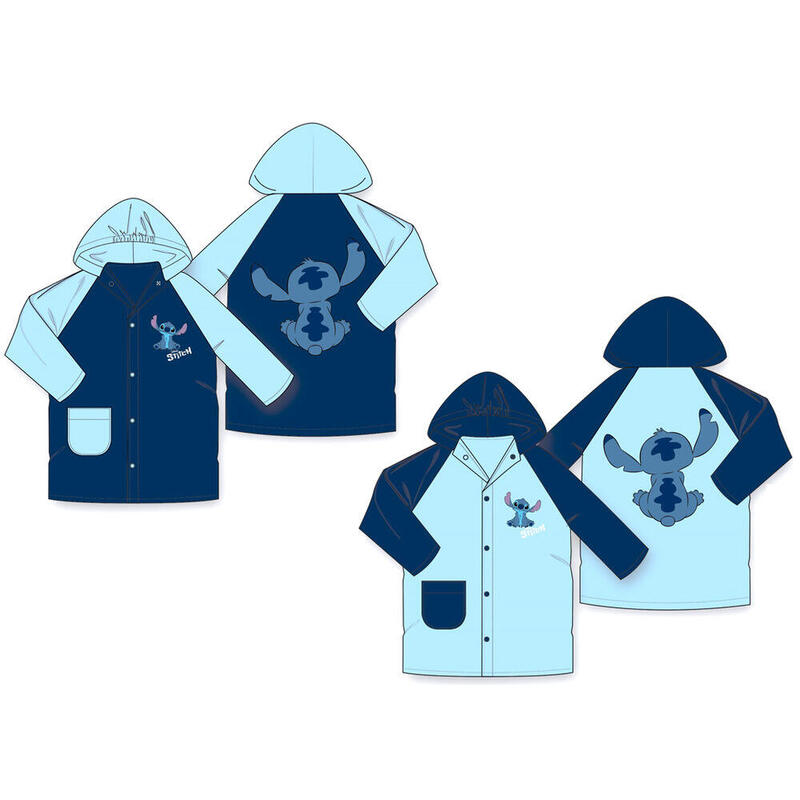 Pack De 8 Unidades - Chubasquero Stitch Disney Surtido