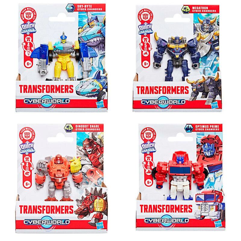 Pack De 8 Unidades - Figura Cyberworld Transformers 10cm Surtido