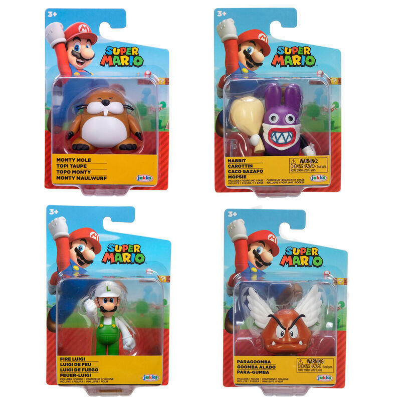 Pack De 8 Unidades - Figura Wave 48 Super Mario Bros 6cm Surtido
