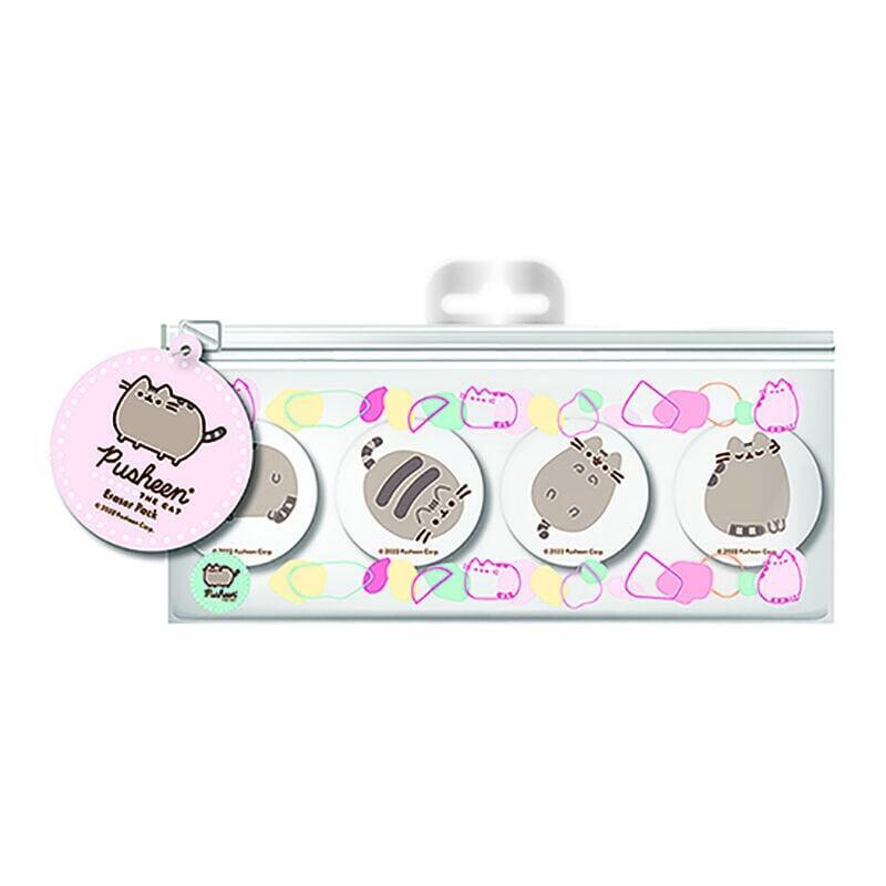 Pack De 8 Unidades - Portatodo Con 4 Gomas De Borrar Pusheen