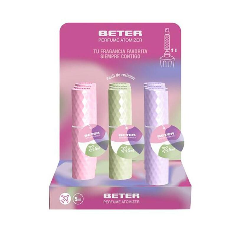 Pack De 9 Unidades - Atomizador Recargable Para Perfume, Colores Surtidos, 5 Ml