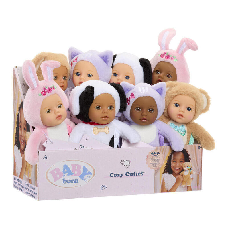 Pack De 9 Unidades - Muñeco Cozy Cuties Baby Born 18cm Surtido