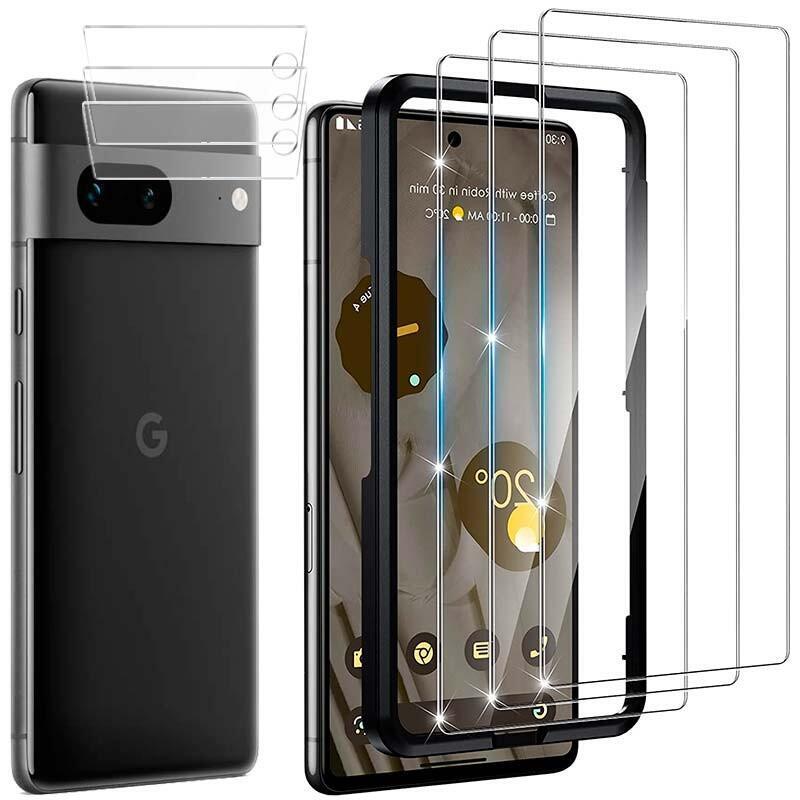 Pack De Accesorios Google Pixel 7 Con 3 Protectores De Pantalla + 3 Protectores De Cámara
