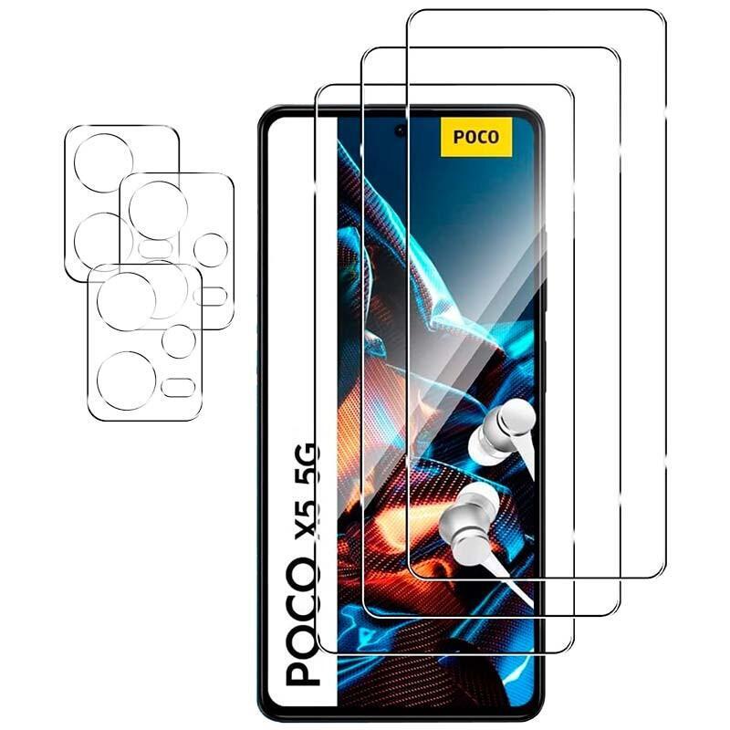 Pack De Accesorios Xiaomi Poco X5 Con 3 Protectores De Pantalla + 3 Protectores De Cámara