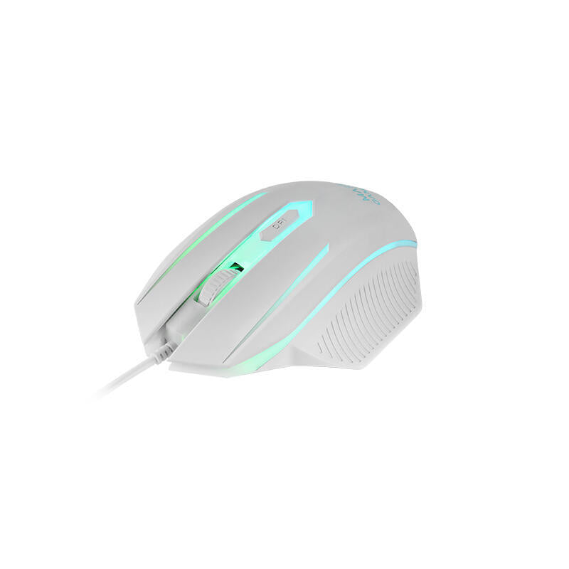 Pack Gaming Mars Gaming Mcp124 Teclado H-Mech + Ratón Óptico + Alfombrilla Blanco