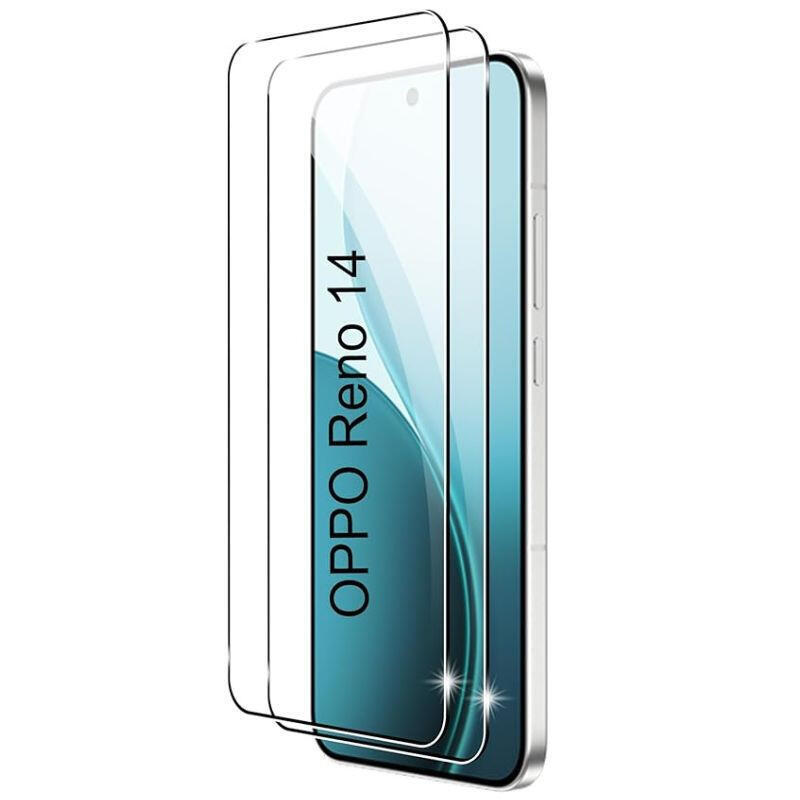 Protector  Pack X2  De Cristal Templado Full Screen 3d Oppo Reno14