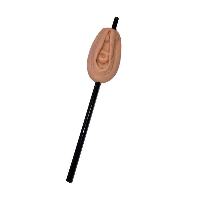 Pajita Con Adorno Forma De Vagina