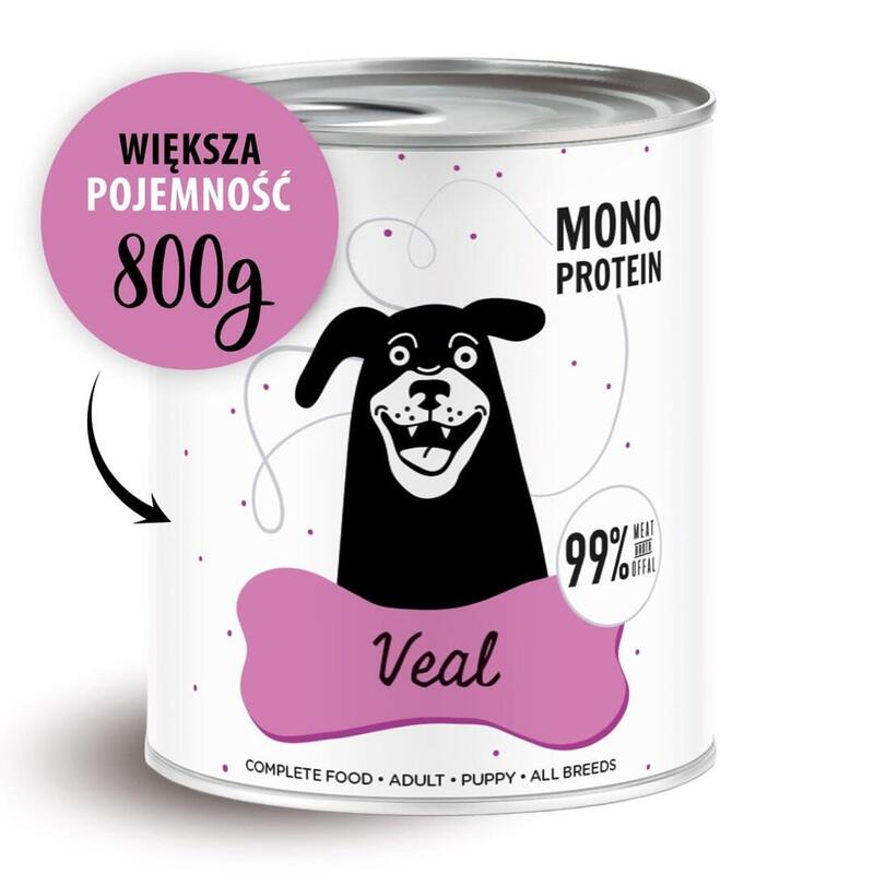 Paka Zwierzaka Pepe Veal - Comida Húmeda Para Perros - 800g