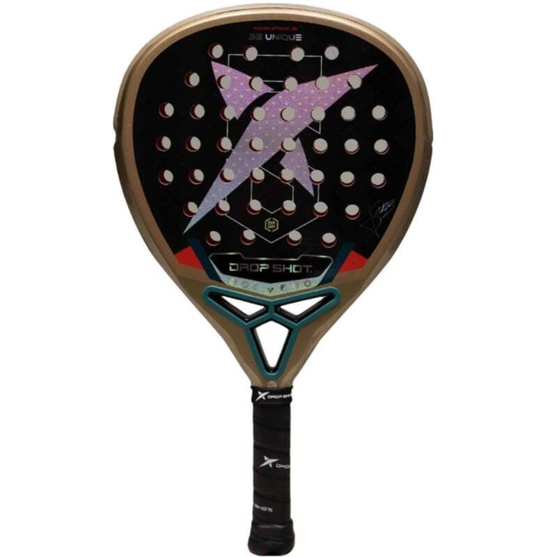 Pala De Pádel Drop Shot Axion Attack Junior (Jon Sanz) Marrón Y Negra