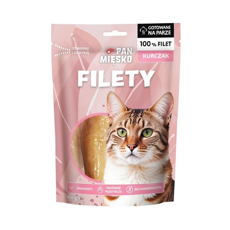 Pan Miesko Przysmak Dla Kota Filety Kurczak 100g