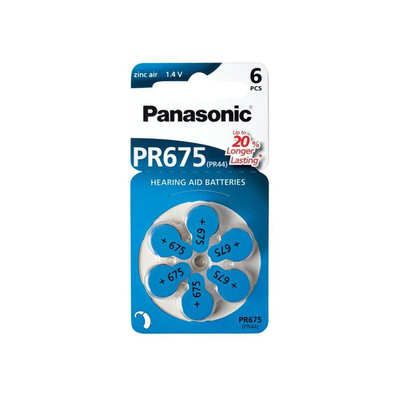 Panasonic Pr 675 Zinc Air 6 Pcs. Hearing Aid Cells