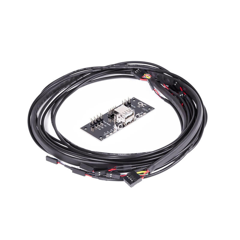 Panel De E/S Frontal Alphacool Con Usb 2.0/Y Juego De Cables, Panel Frontal Para Carcasa De Servidor 25054
