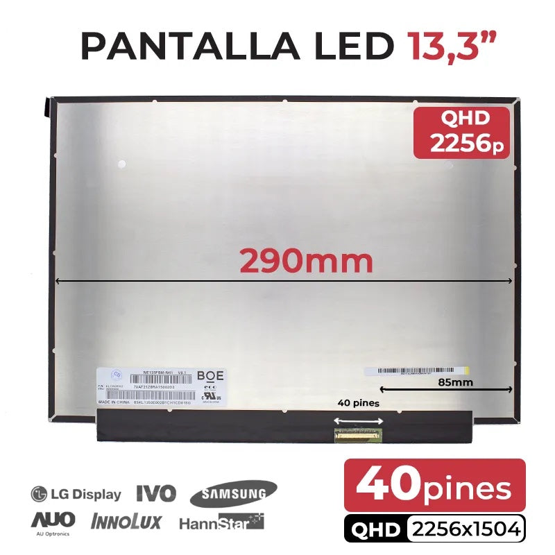 Pantalla Led De 13.5" Para Portátil Ne135Fbm-N41 V8.1