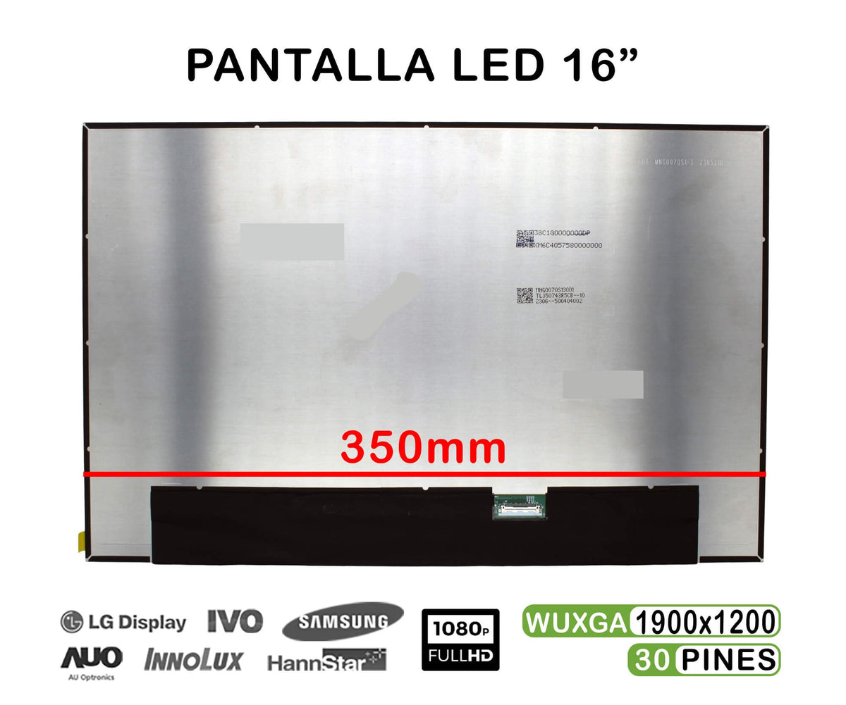 Pantalla Led De 16" Para Portátil Mng007Qs1-3 30 Pines
