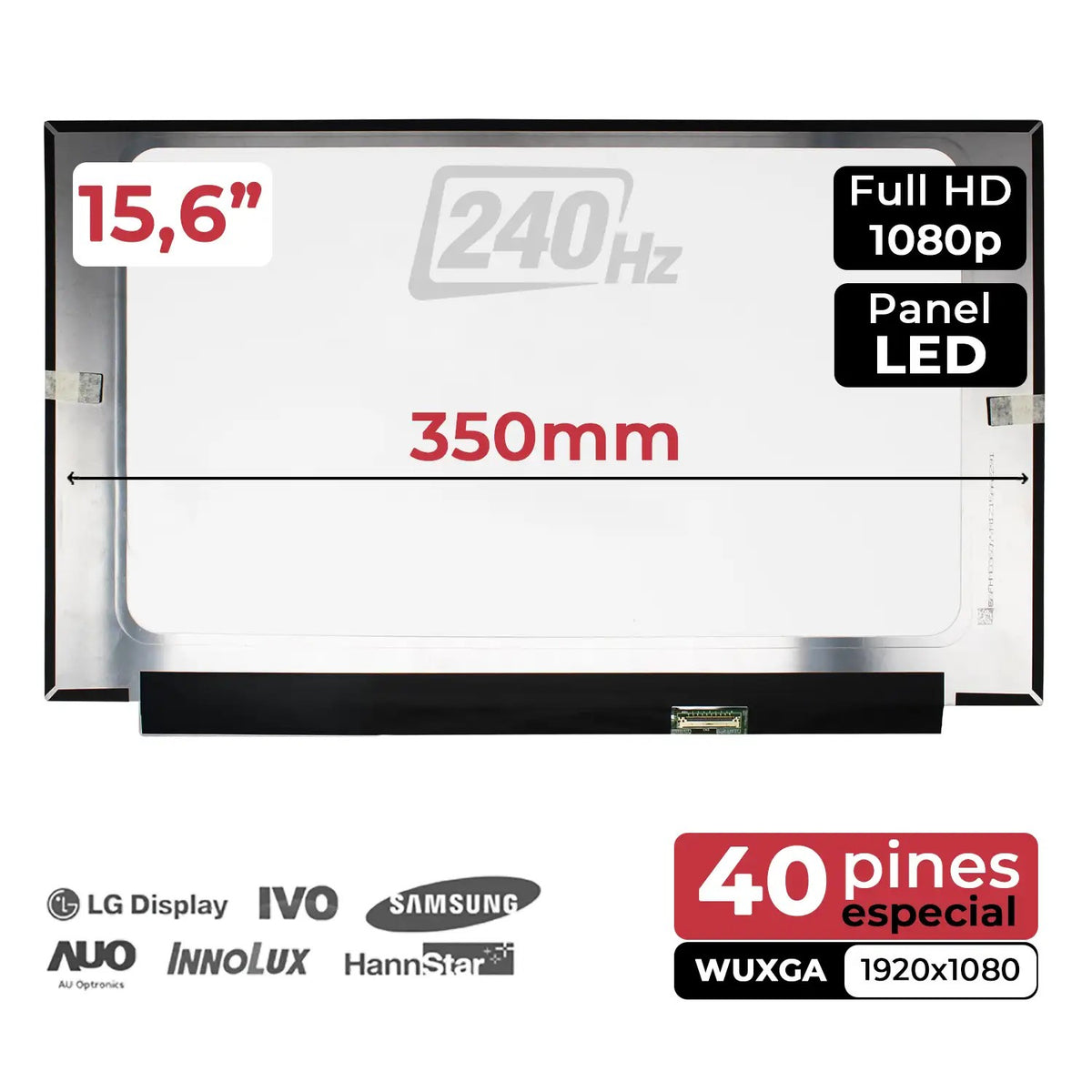 Pantalla Led De 15.6" Para Portátil Asus Tuf | Rog Strix 240Hz