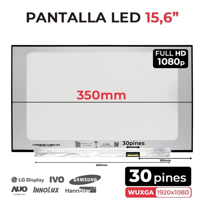 Pantalla Led Mate De 15.6" Para Portátil Lenovo N156hcg-En1 Fhd