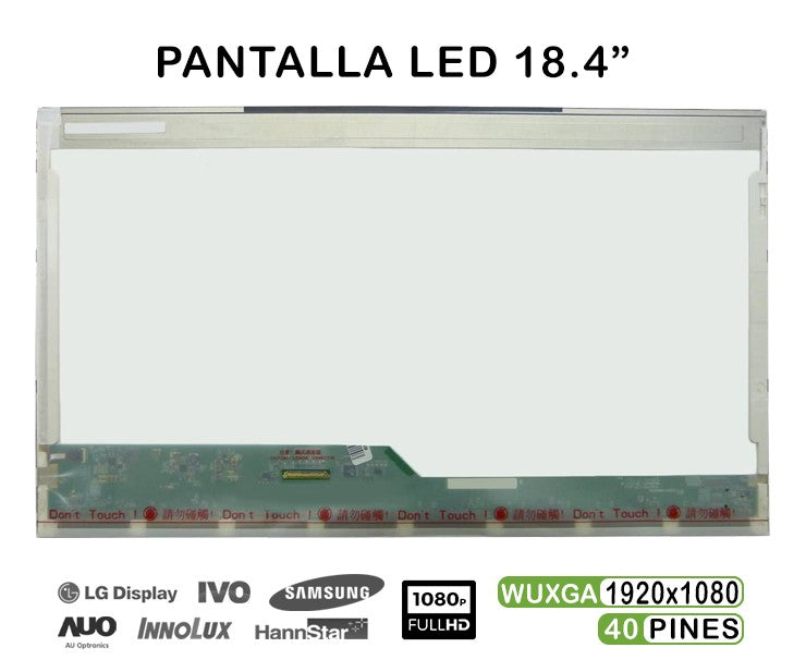 Pantalla Led De 18.4" Para Portátil N184Hge-L21 Rev.C1