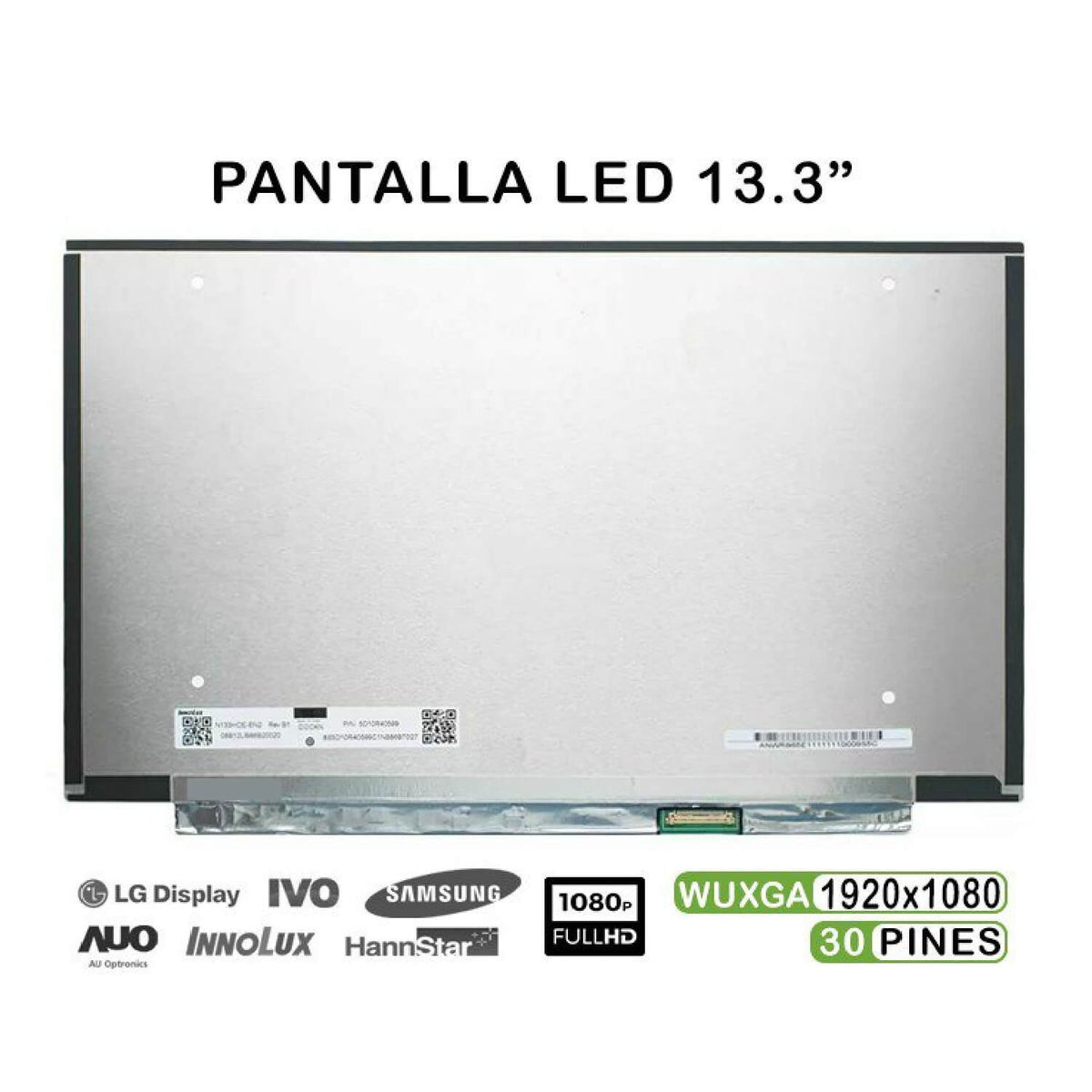 Pantalla Led De 13.3" Para Portátil N133Hce-Epa Rev.C1 N133Hce-En2 Rev.B1