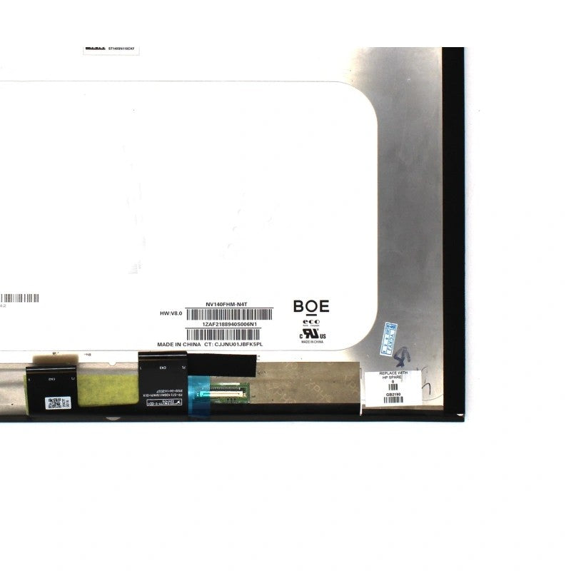 Pantalla Led Táctil 14" Para Portátil Hp Pavilion X360 14-Dy Sin Marco De Plástico + Cristal Frontal