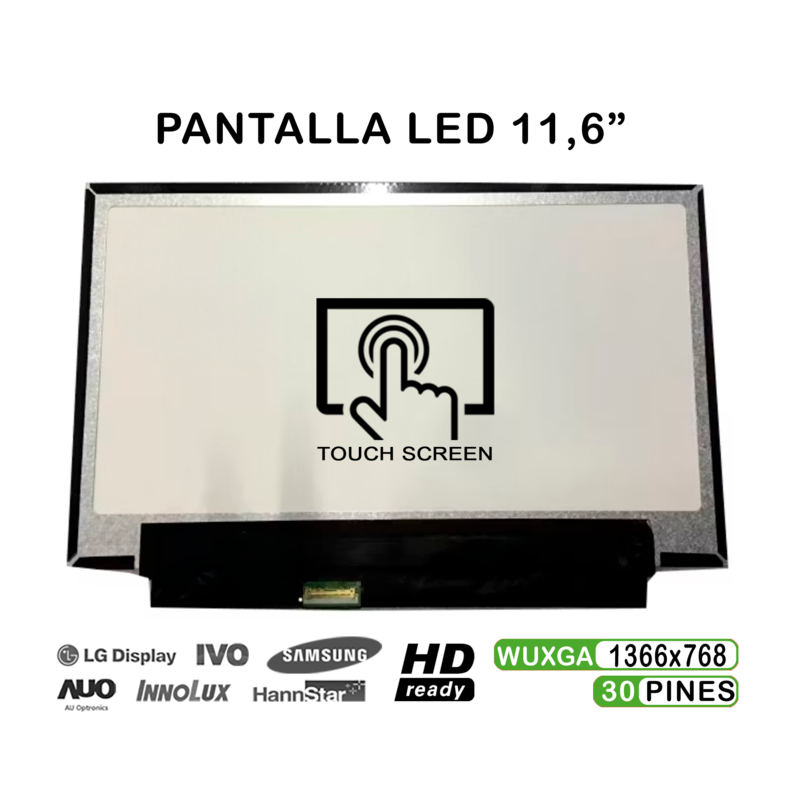 Pantalla Led + Táctil De 11.6" Para Portátil Acer Aspire V5 132p V5 132p 2446 B116xan02.2 Sin Marco