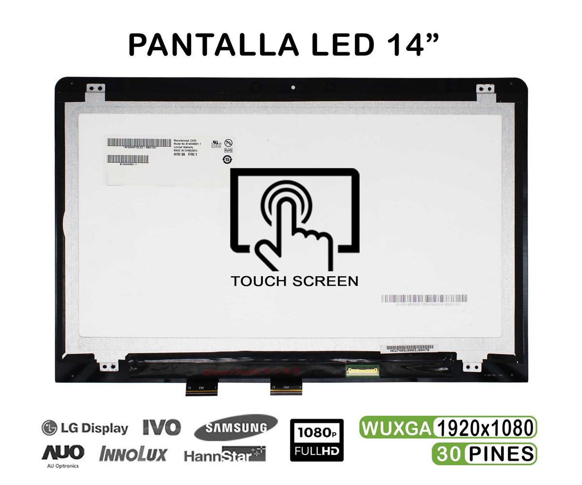 Pantalla Led + Táctil De 14" Para Portátil Hp Pavilion X360 14-Ba009Ns