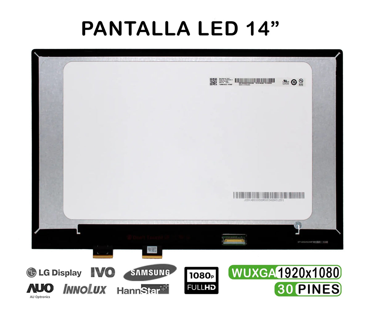Pantalla Led Táctil De 14" Para Portátil Asus Vivobook Tp412Fac Fhd 30 Pines