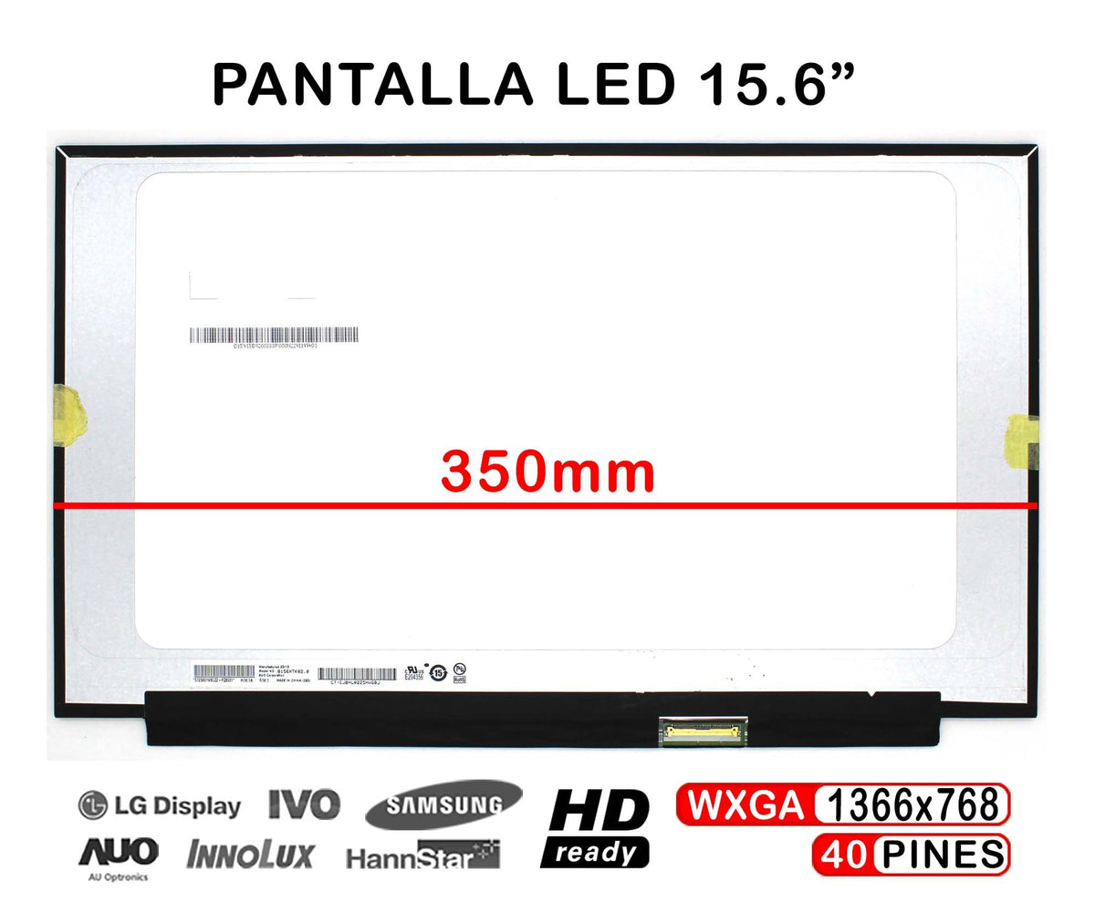 Pantalla Led De 15.6" Para Portátil B156Xtk02.0 40 Pines
