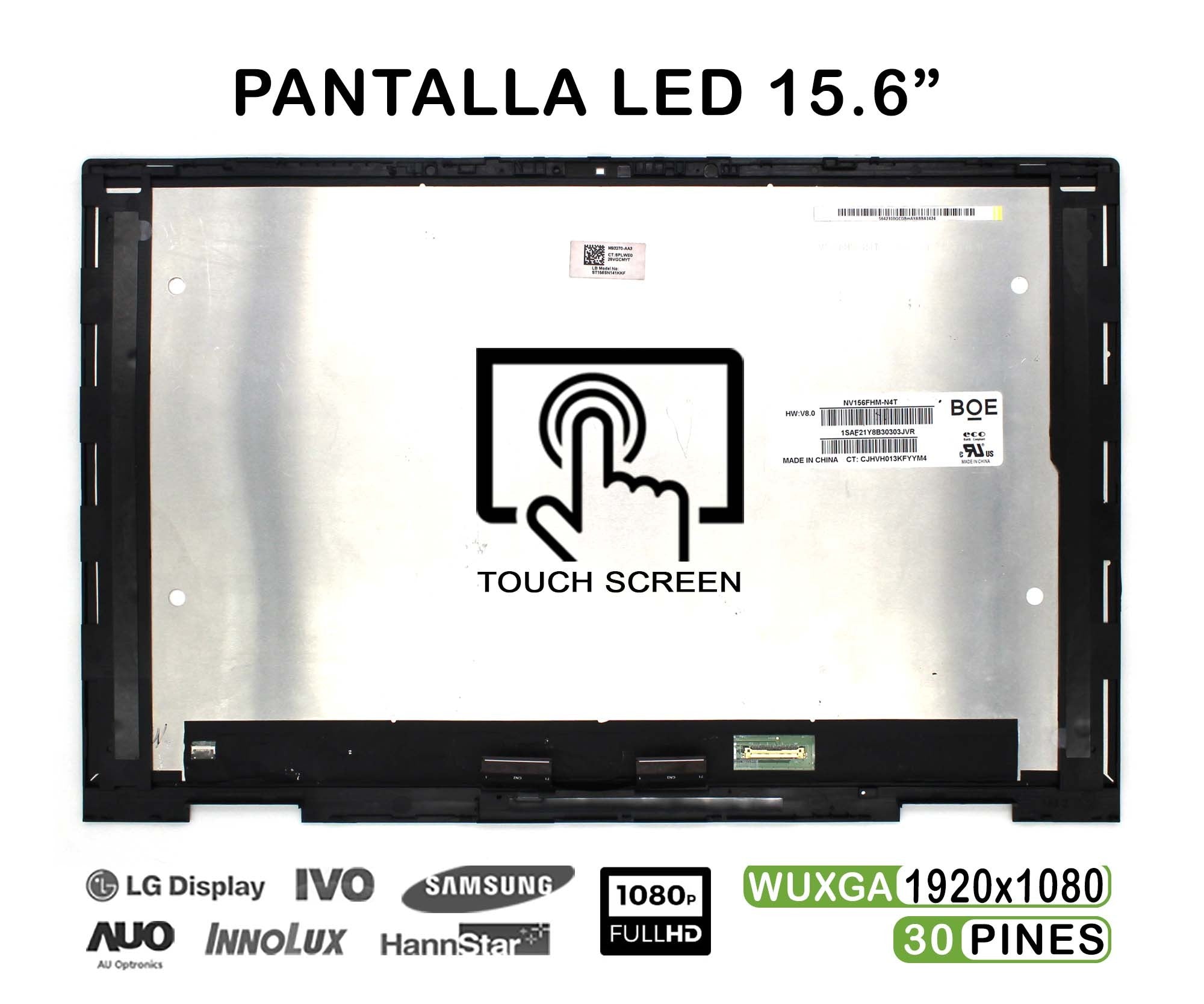 Pantalla Táctil Led De 15.6" Para Portátil Hp Envy X360 15-Ew 15-Ey 15Z-Ey Con Marco