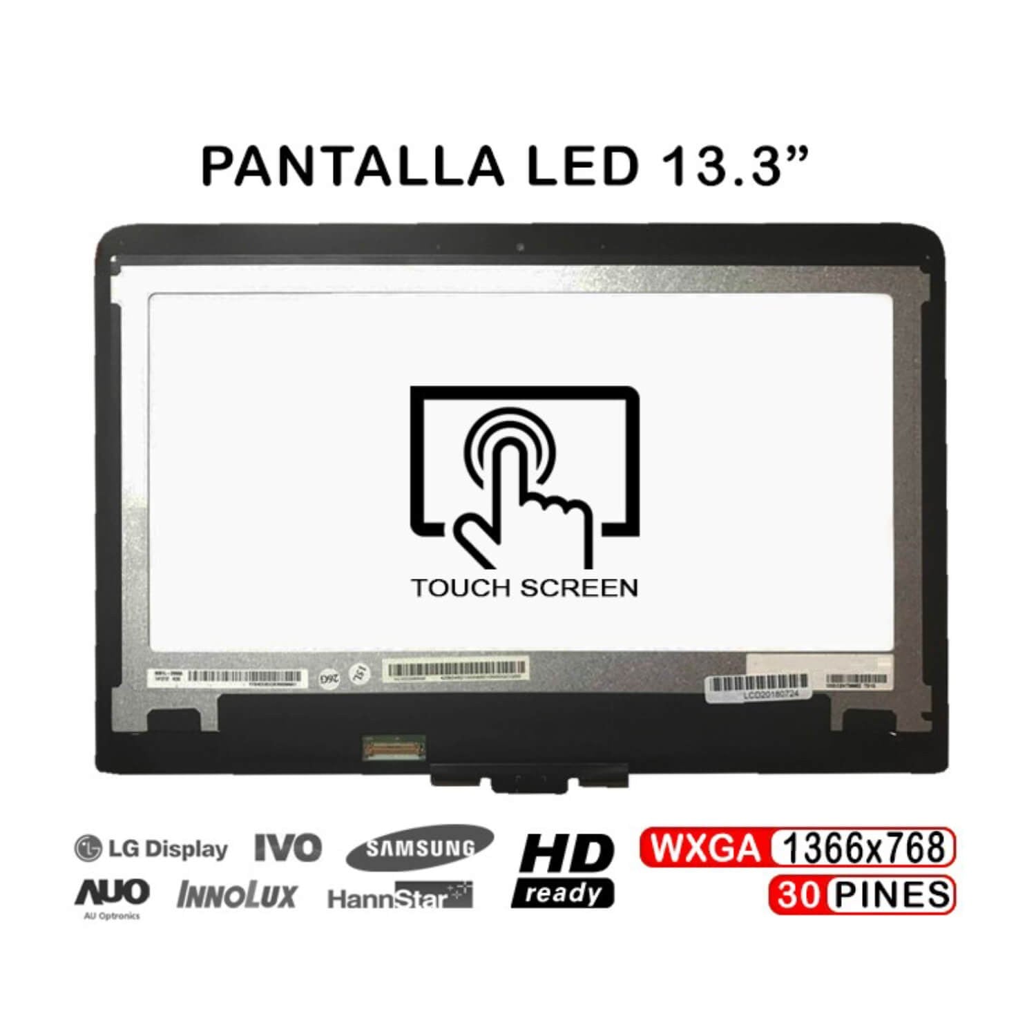 Pantalla 13.3" Con Táctil Para Portátil Hp Pavilion X360 13-S100Nj 13-S121Ds