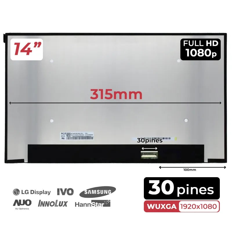 Pantalla Led De 14" Para Portátil Insys Pt1-140C