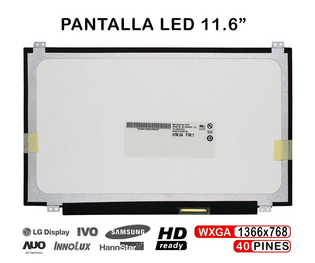 Pantalla Led De 11.6" Para Portátil N116Bge-L41 N116Bge-L42