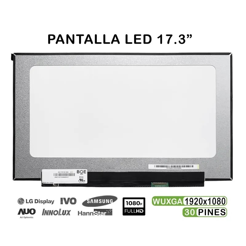Pantalla Led De 17.3" Para Portátil Lp173Wf5(Sp)(B4)