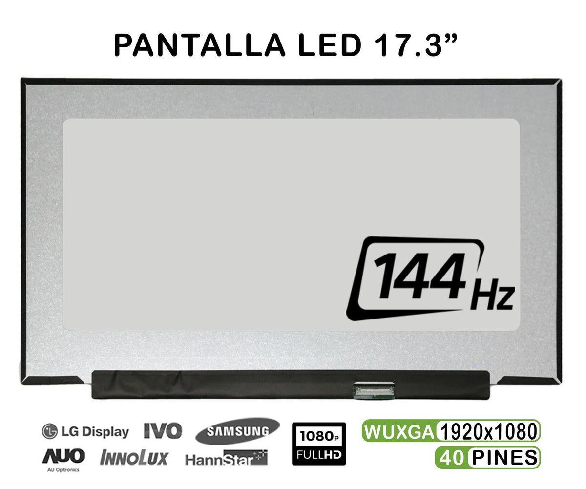 Pantalla Led De 17.3" Para Portátil Lp173Wfg-Spb1 144Hz 40 Pines Fhd